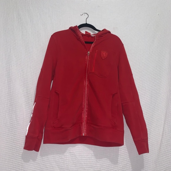 PUMA-FERRARI ZIP UP HOODIE (FITS A LARGE ALSO) - Picture 6 of 6